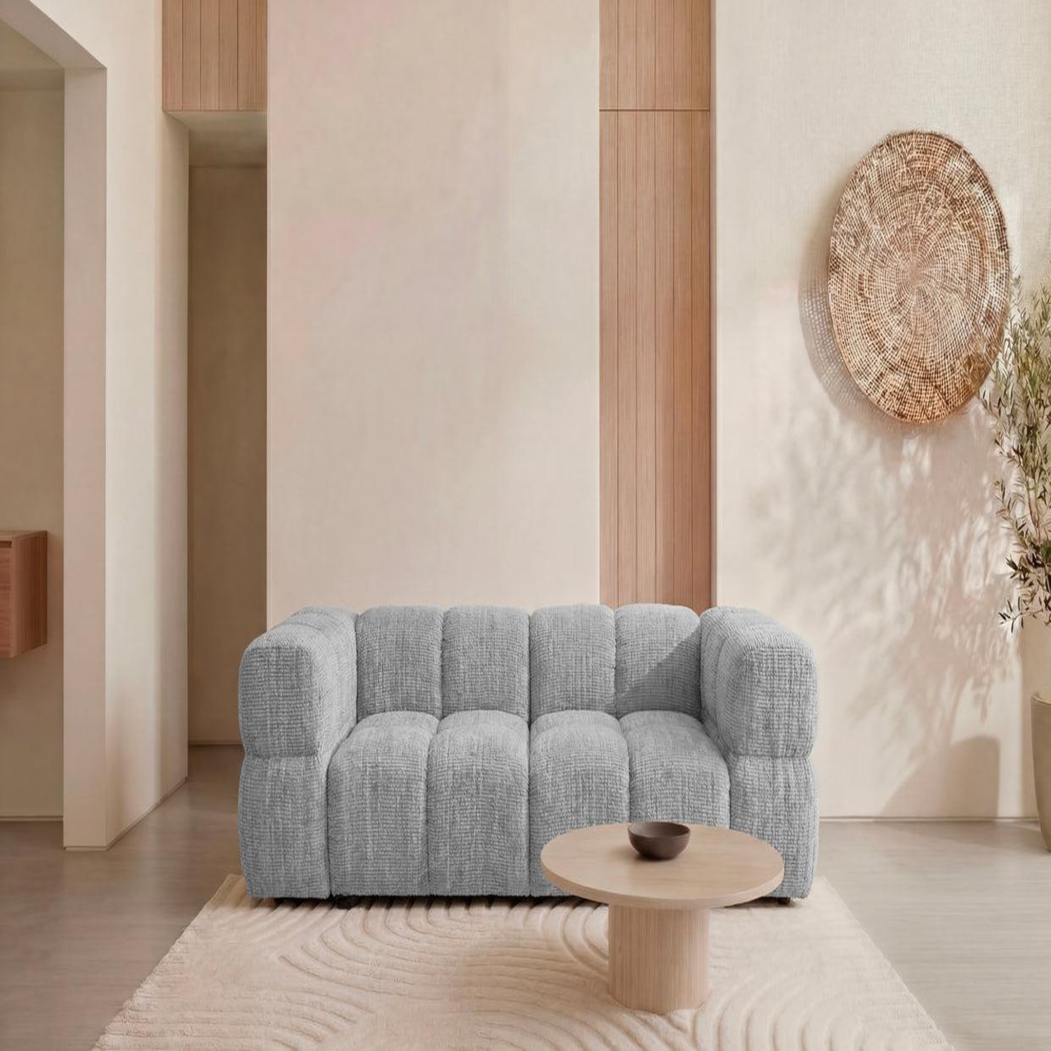 Voir la diapositive 3 : CASANOVA PARIS Gustave - canapé droit tissu chenille 2 places