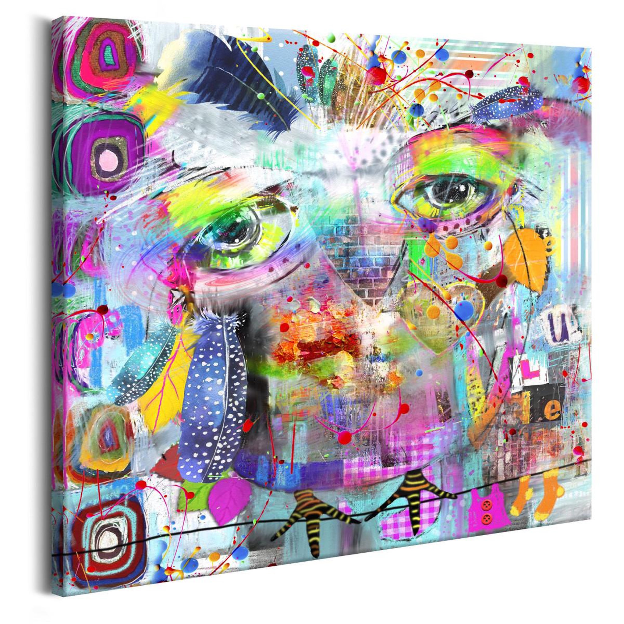 Paris Prix Tableau imprimé  colourful owl. Coloris disponibles : Multicolore