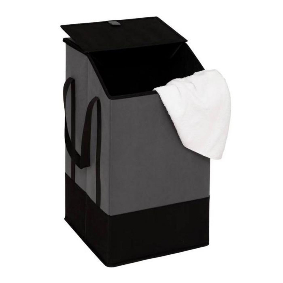 FIVE Panier à Linge en Tissu  Bicolore  45L Gris