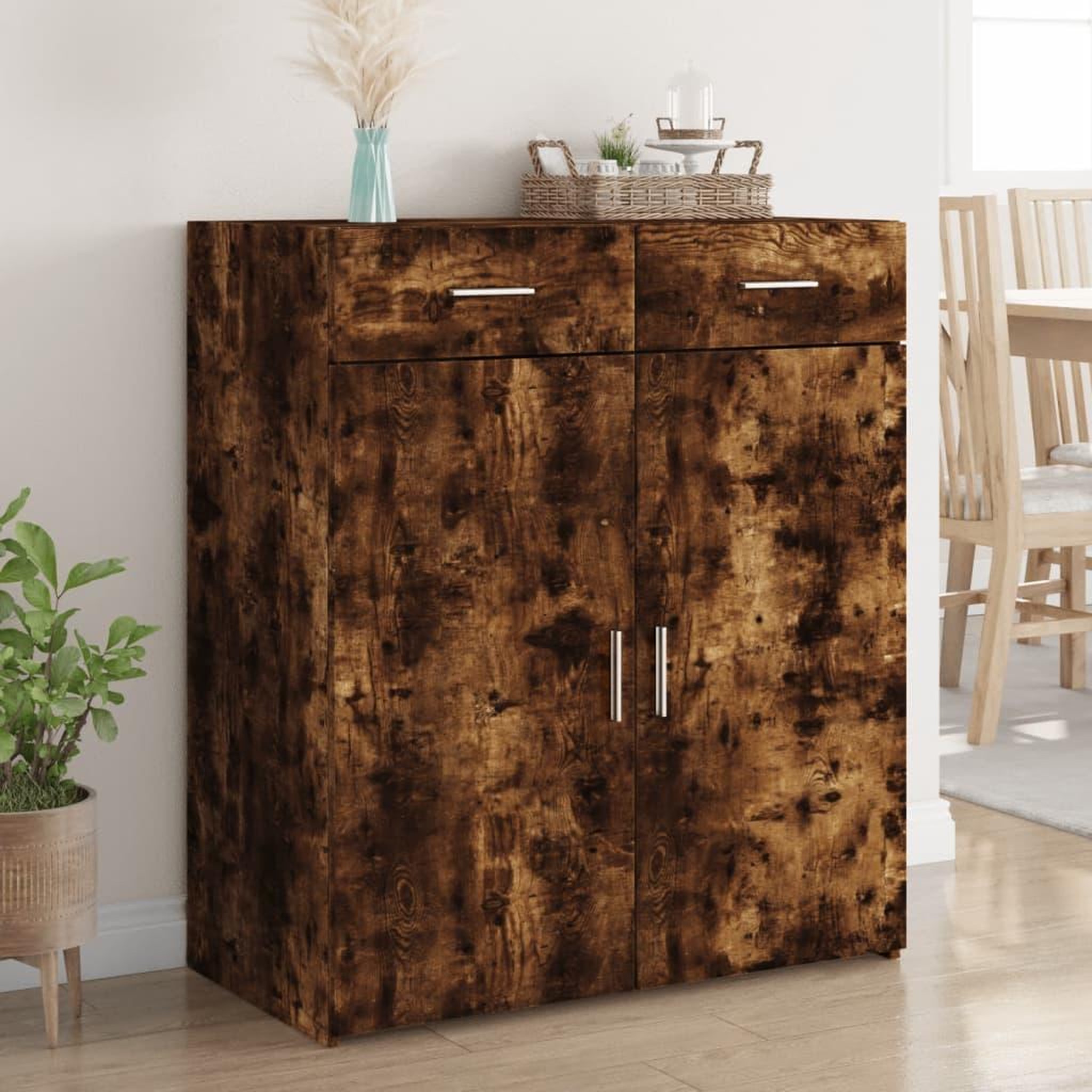 VIDAXL Buffet chene fume 80x42,5x93 cm bois d'ingenierie