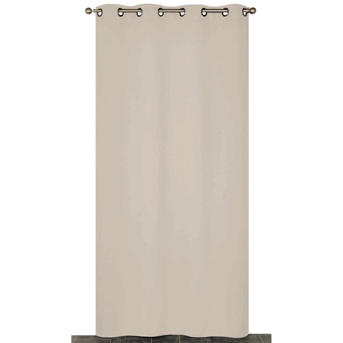 Rideau occultant uni à oeillets en polyester 