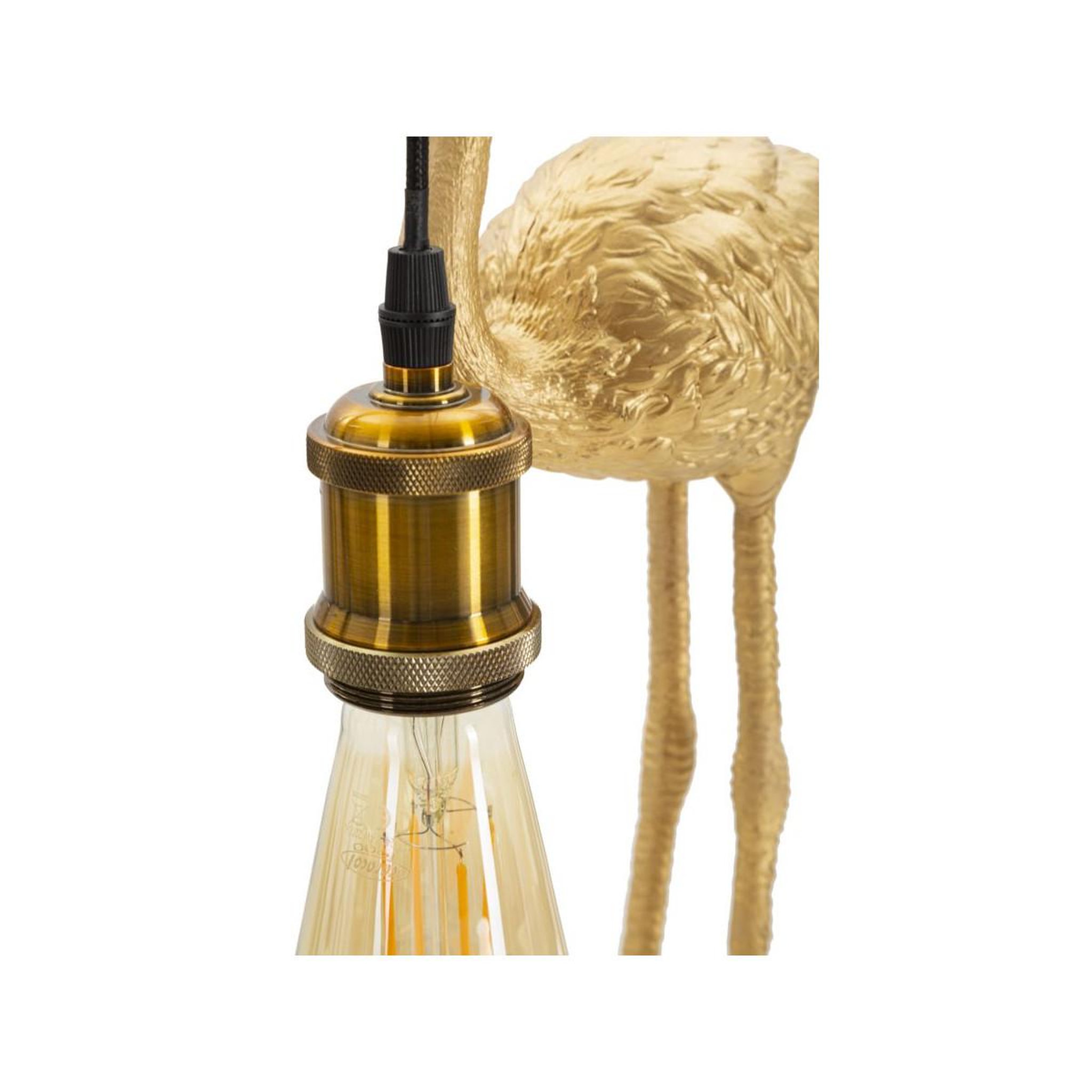 Voir la diapositive 5 : Paris Prix Lampe à poser en résine  flamant rose  39cm or