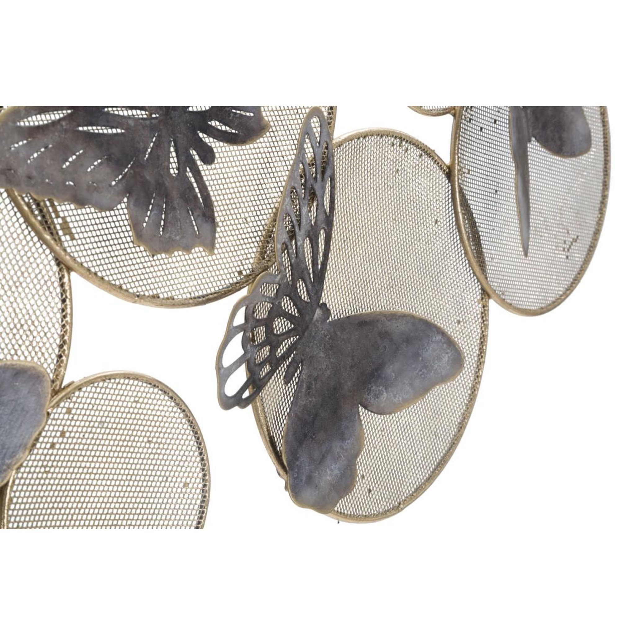 Voir la diapositive 3 : Paris Prix Déco murale en métal  papillons sur cercle  66cm multicolore