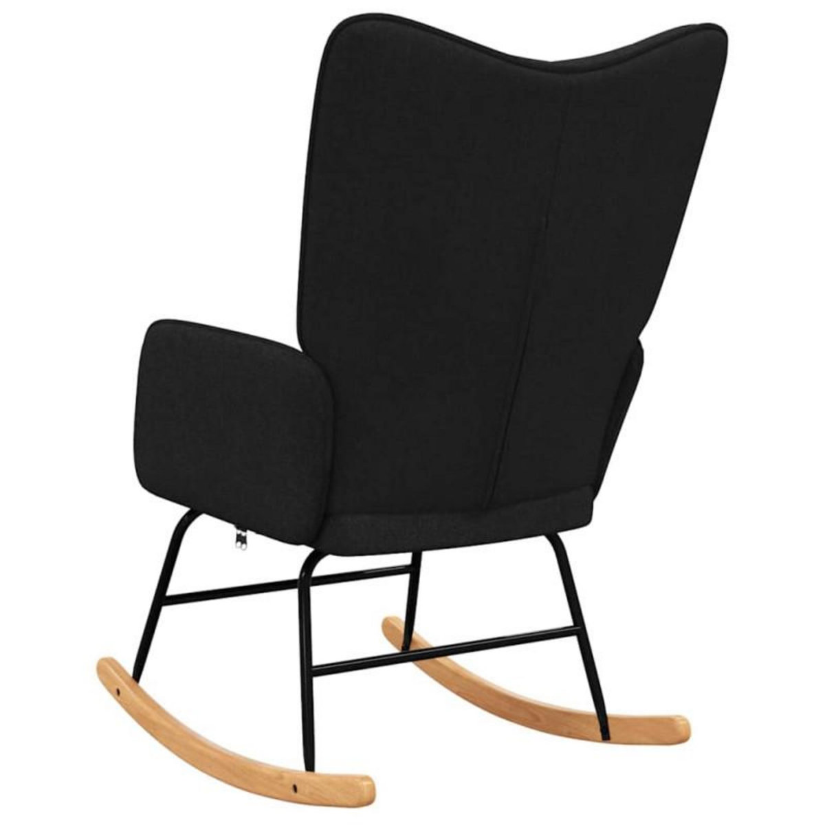 VIDAXL Chaise à bascule Noir Tissu