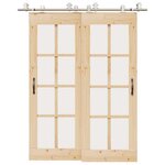 VIDAXL Kit fixation porte coulissante 183 cm Acier inoxydable Argente