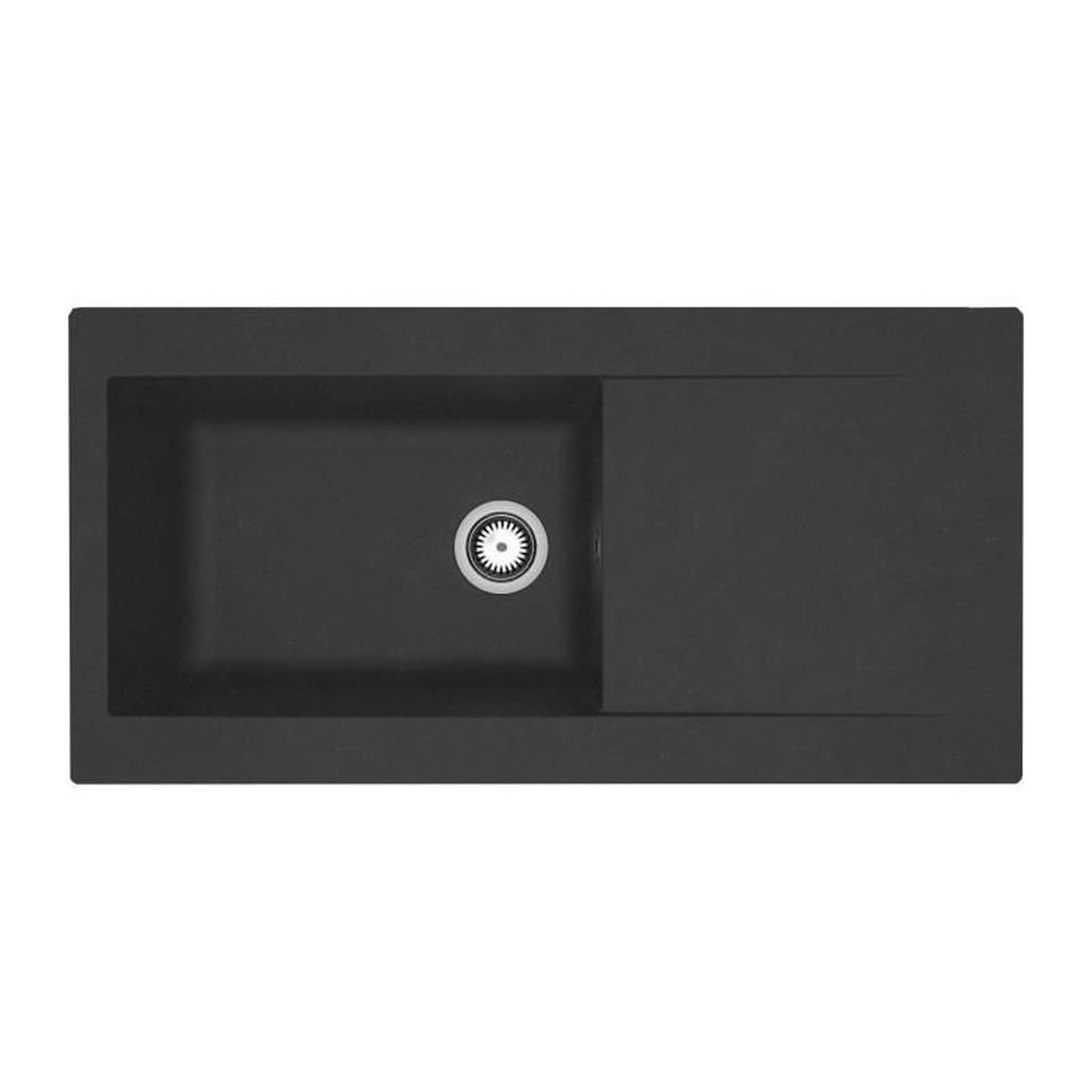 STRADOUR STRADOUR Evier a encastrer resine Lierra 1000x500mm 1 grande cuve  - Noir - Fabrication francaise