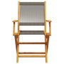 Voir la diapositive 4 : VIDAXL Chaises pliables de jardin 4 pcs gris bois d'acacia massif