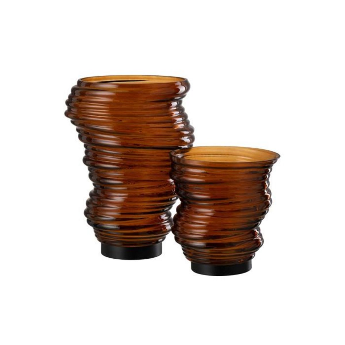 Paris Prix Vase Design en Verre  Tornado  27cm Marron