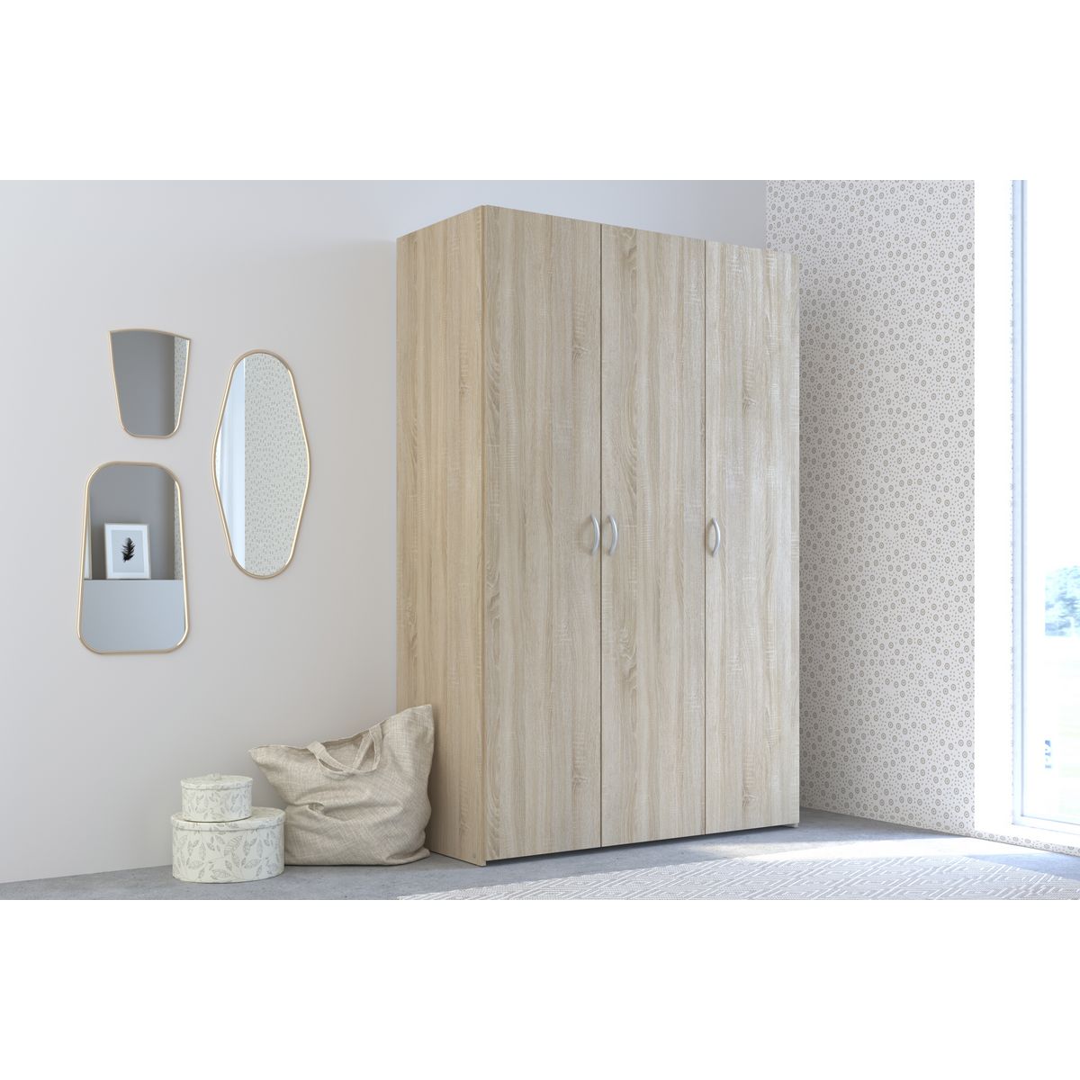 Armoire 3 portes L120cm DAISY