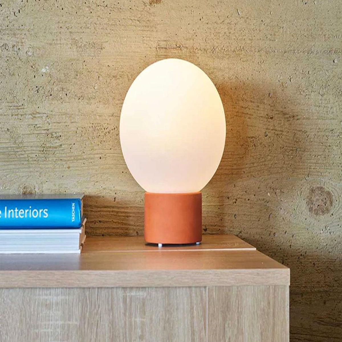 Lumisky Lampe de table sans fil TERRA TERRE CUITE - 60 à 130 lumens - Ø 20 x H 25 cm - LUMISKY