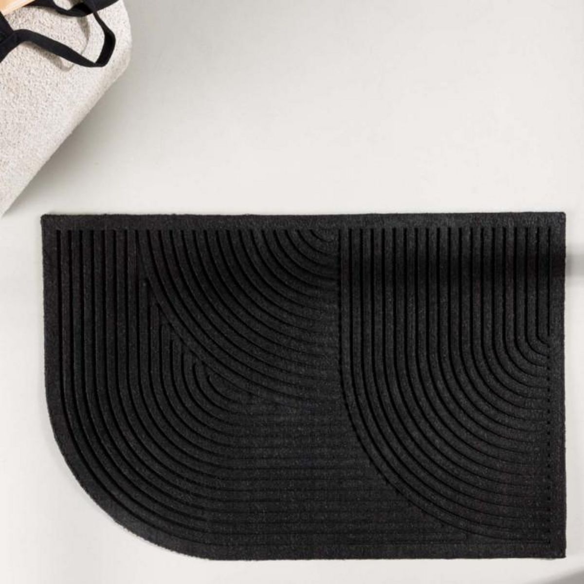 Paris Prix Paillasson Design  Valentino  60x90cm Noir