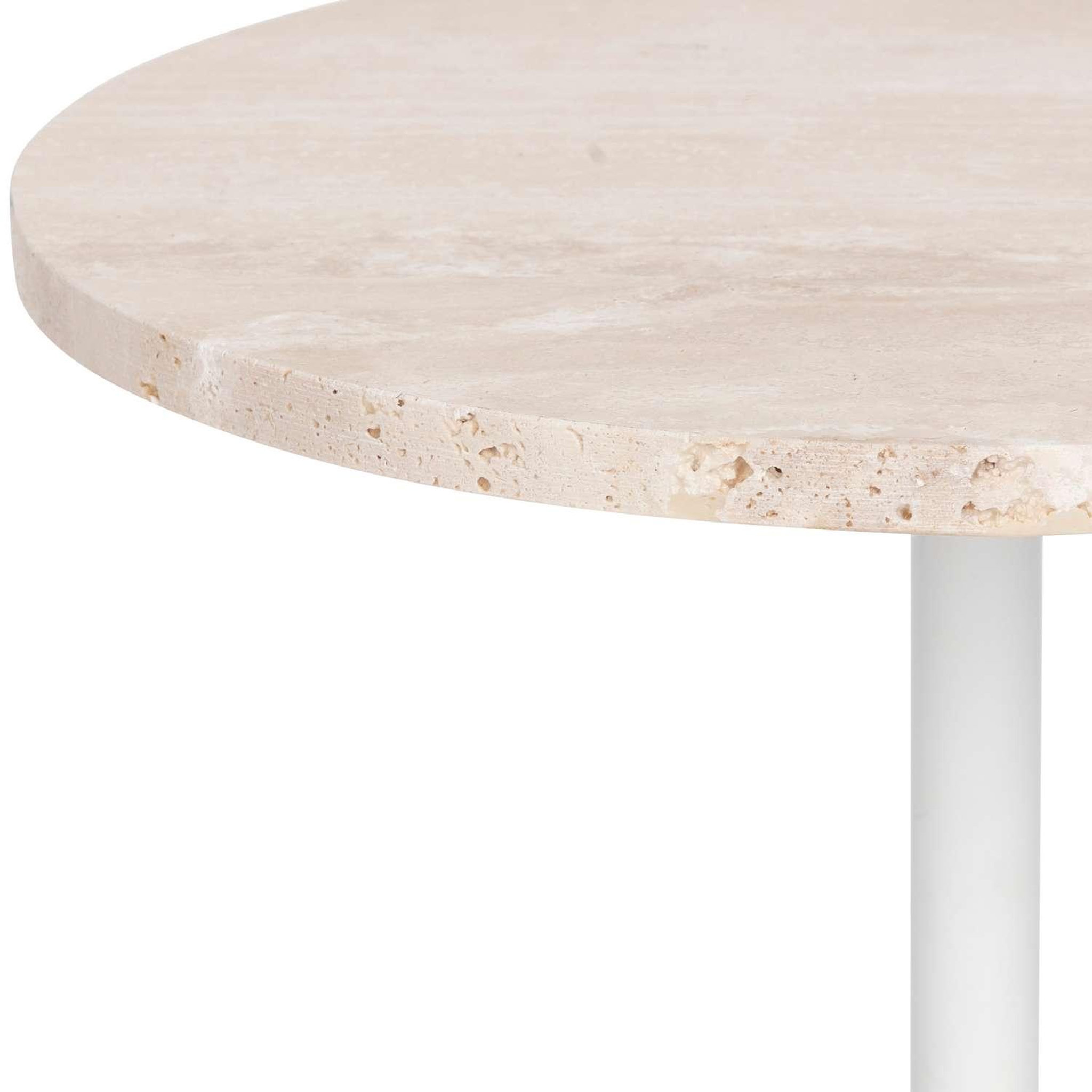 Voir la diapositive 3 : ATMOSPHERA Table à café en travertin - blanc