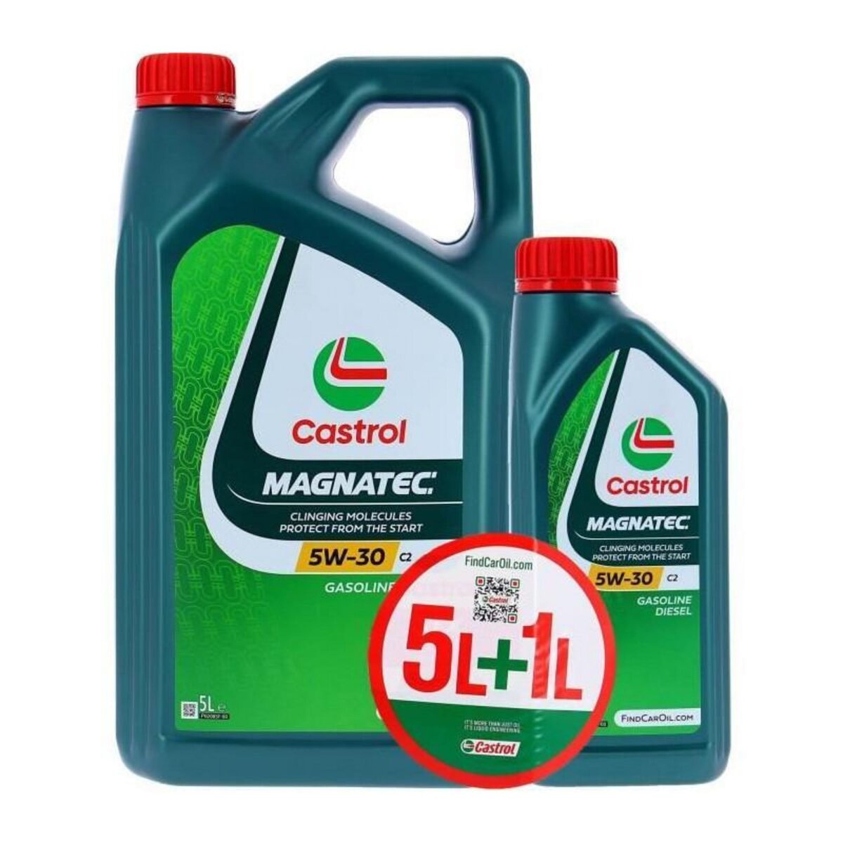 CASTROL Huile Moteur - CASTROL MAGNATEC - 5W-30 C2 - 5L+1L - 057166