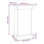 Voir la diapositive 6 : VIDAXL Support a fleurs Blanc 40x40x60 cm Bois de pin solide