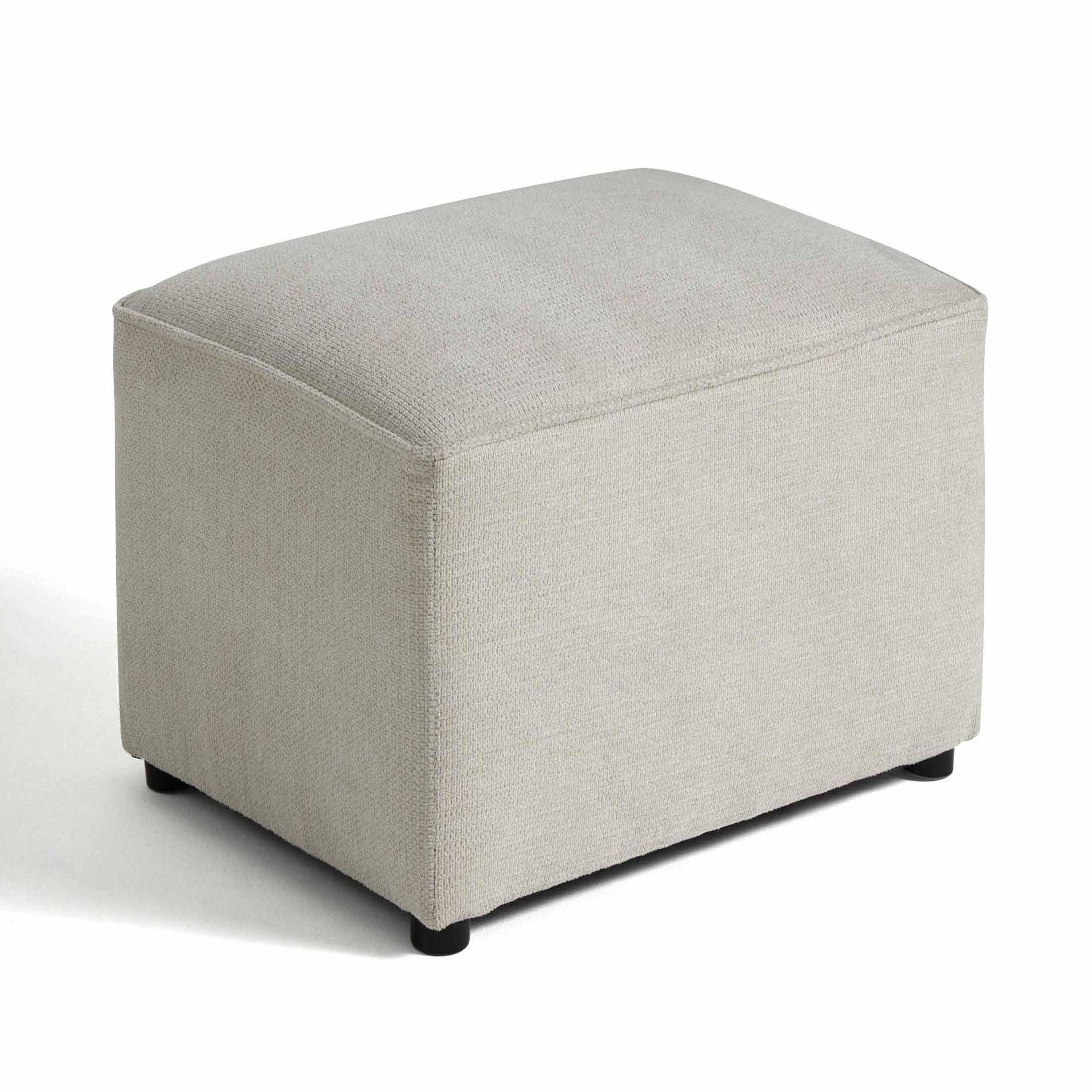 BEST MOBILIER Canopy - pouf - en tissu texturé. Coloris disponibles : Gris, Beige, Vert