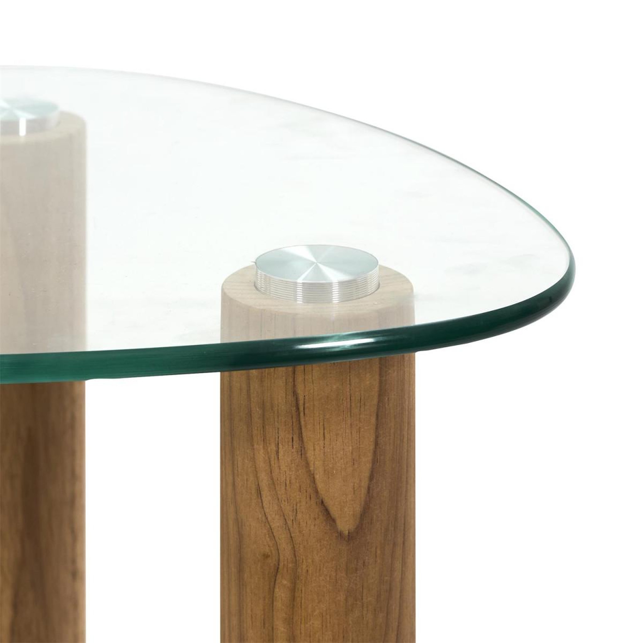 Voir la diapositive 3 : The Home Deco Factory Lot de 2 tables gigognes en verre  clara  60cm transparent
