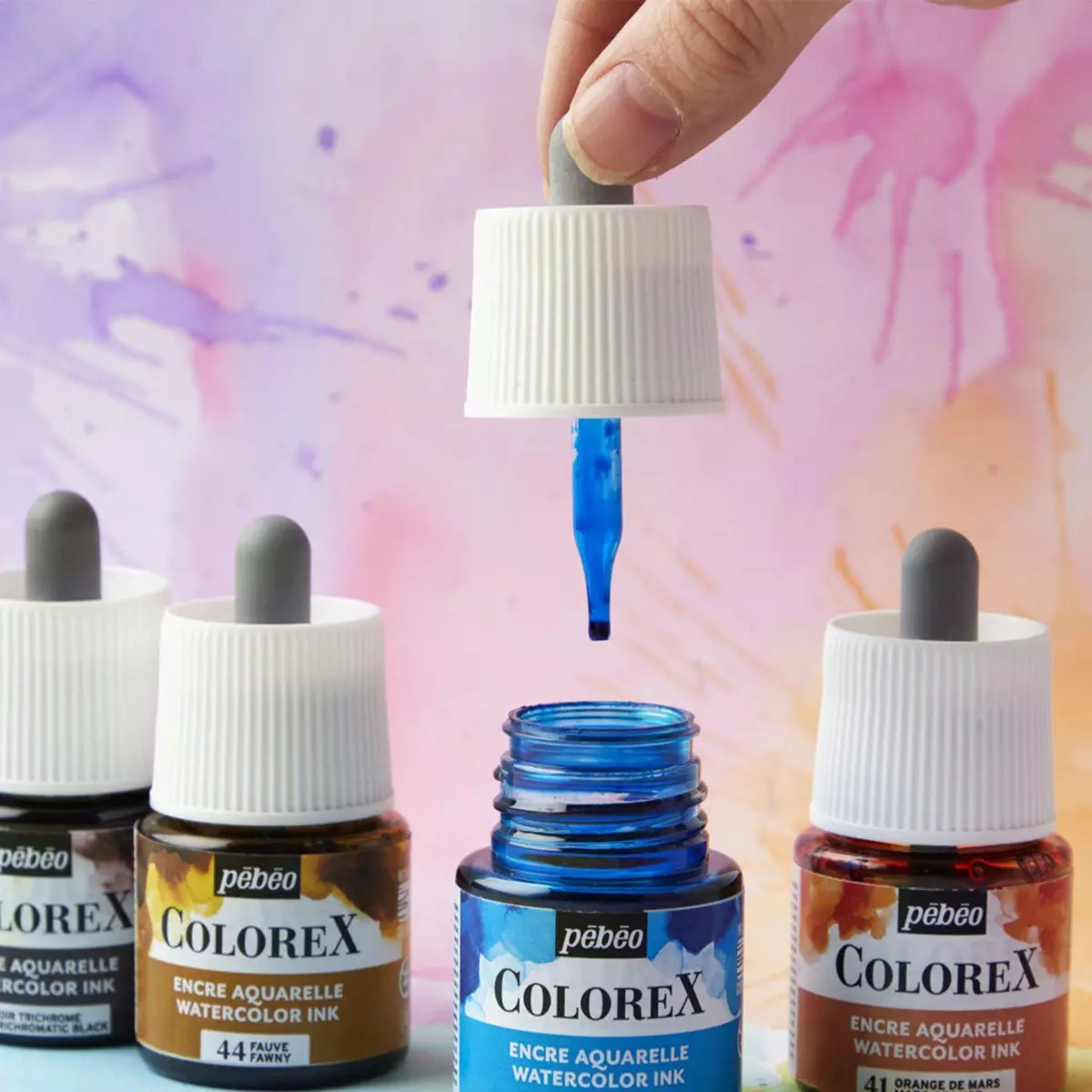 Pebeo 5 encres Colorex pour peinture aquarelle - 5 x 45 ml