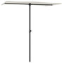 Voir la diapositive 3 : VIDAXL Parasol de jardin avec mat en aluminium 180x110 cm blanc sable