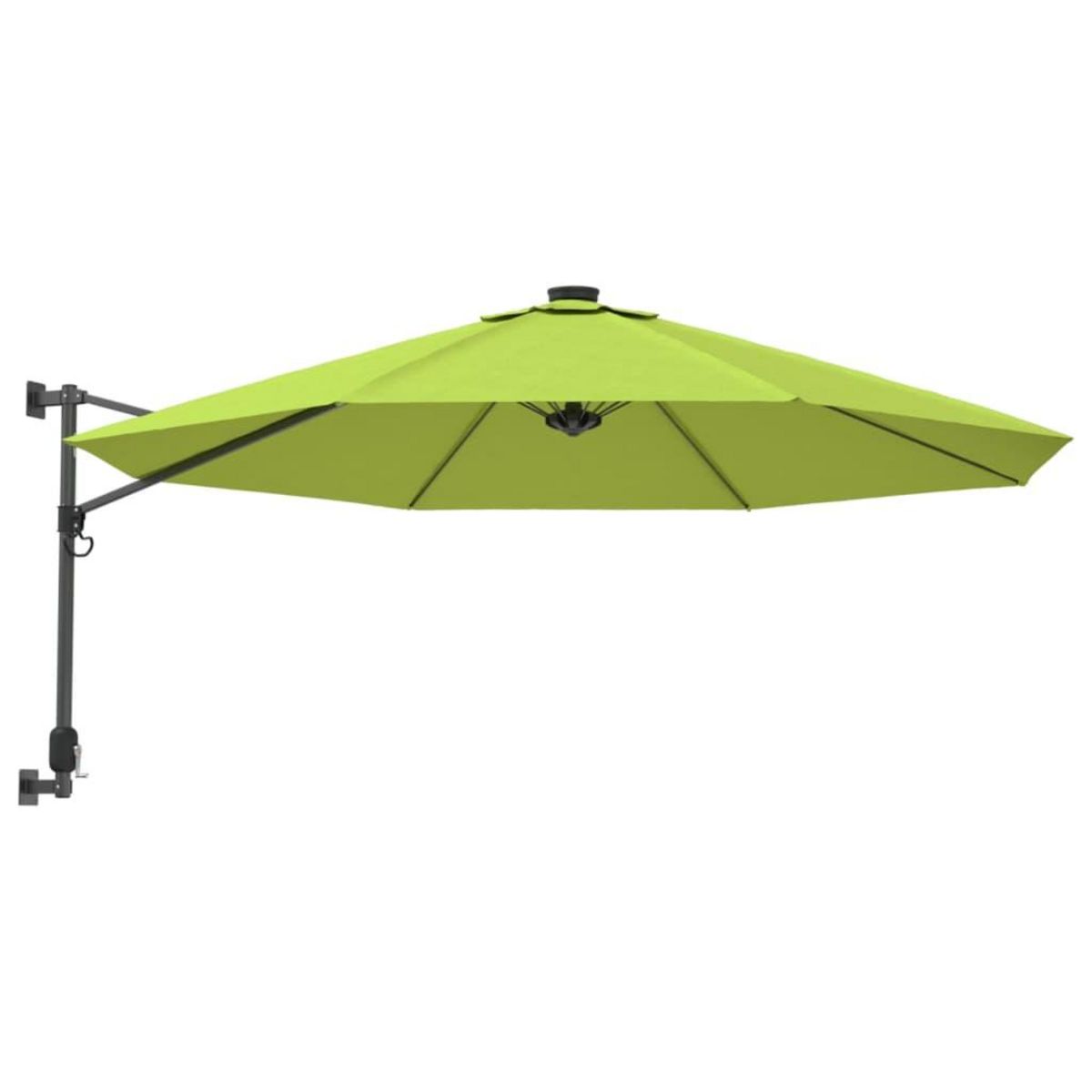 VIDAXL Parasol mural avec LES pomme verte 290 cm