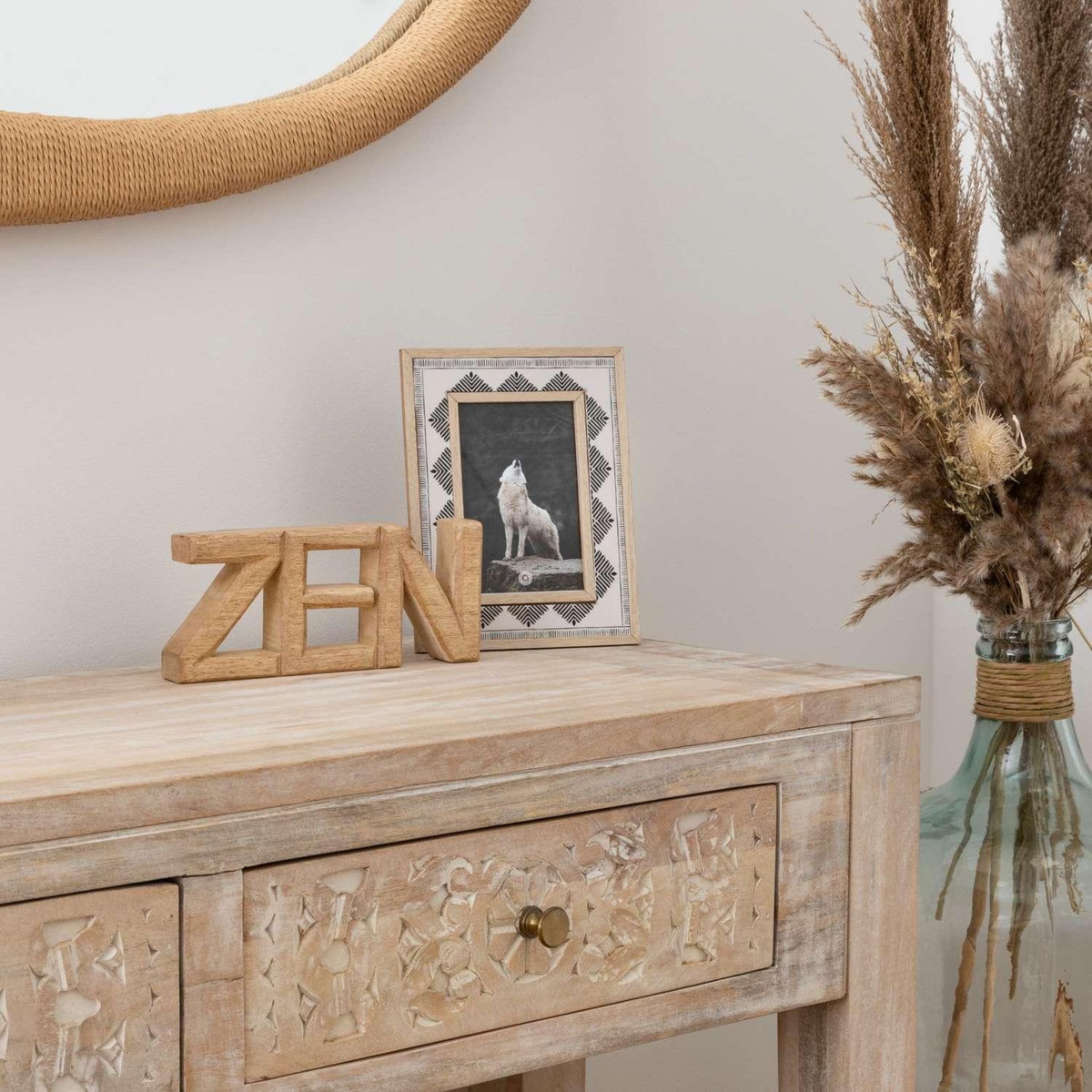 ATMOSPHERA Mot à poser en bois ZEN - Beige