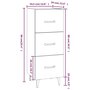 Voir la diapositive 6 : VIDAXL Buffet blanc 34,5x34x90 cm bois d'ingenierie