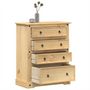 Voir la diapositive 1 : VIDAXL Commode  92x48x120 cm bois massif de pin