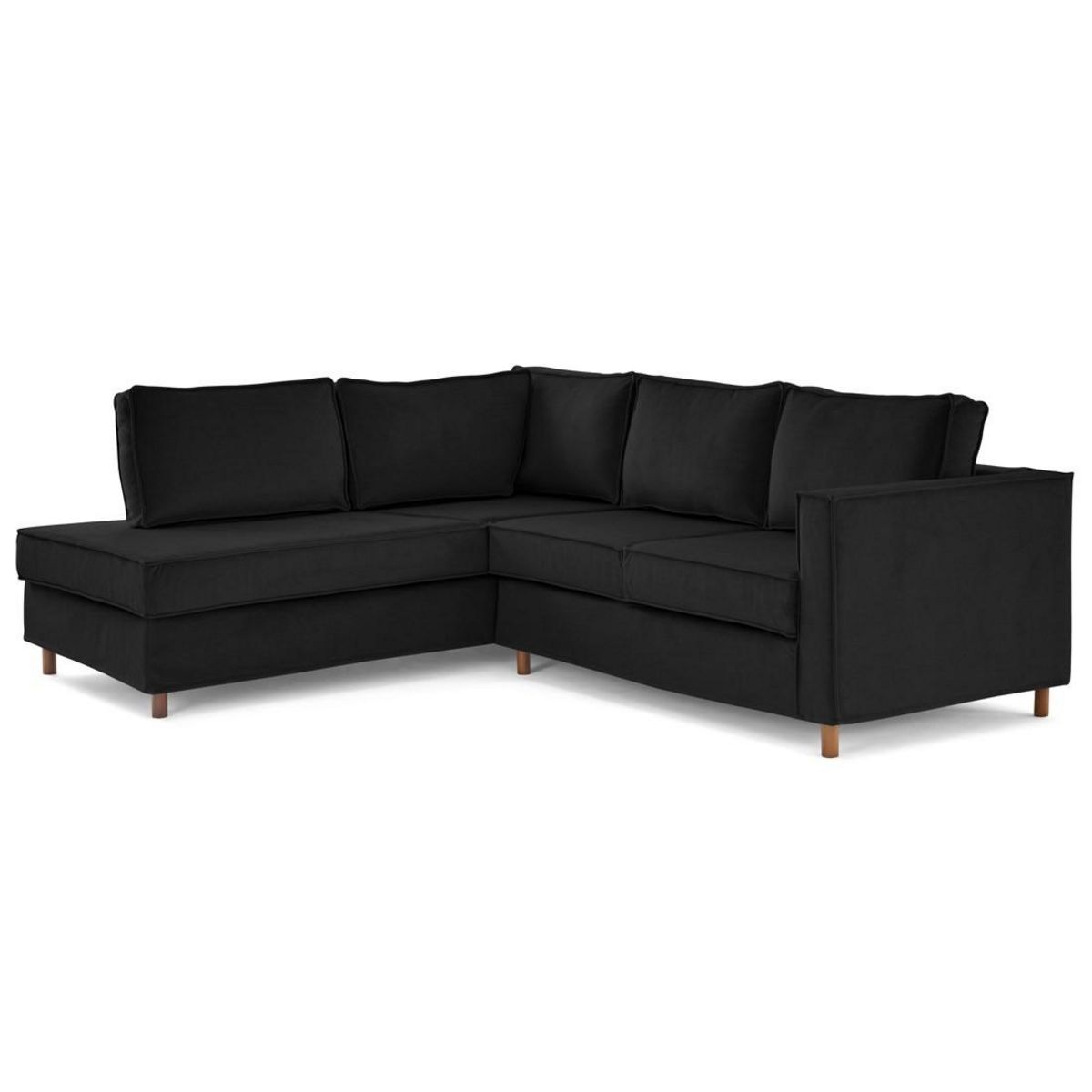 LISA DESIGN Jake - canapé déhoussable d'angle gauche 5 places en velours