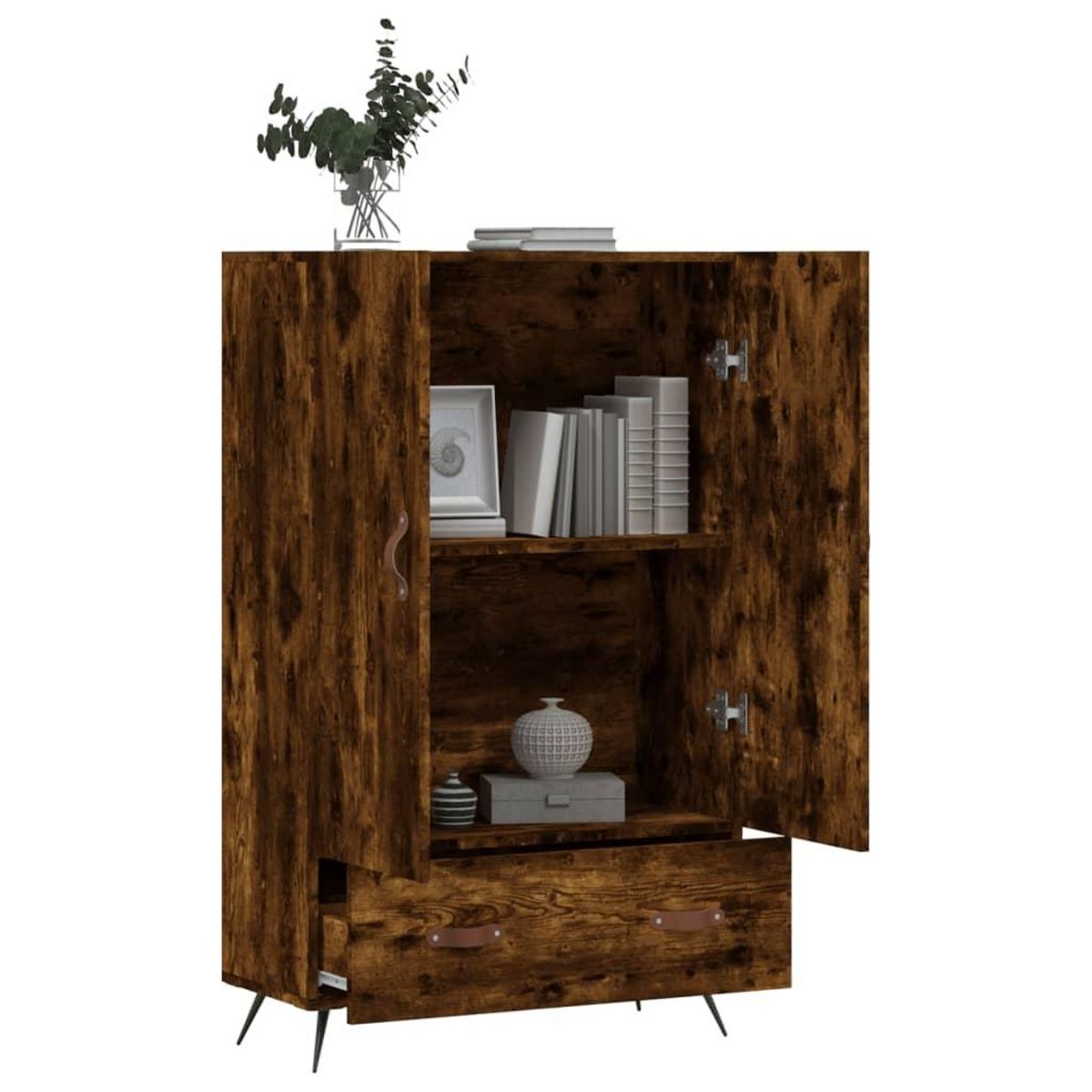 VIDAXL Buffet haut chene fume 69,5x31x115 cm bois d'ingenierie