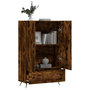 Voir la diapositive 3 : VIDAXL Buffet haut chene fume 69,5x31x115 cm bois d'ingenierie