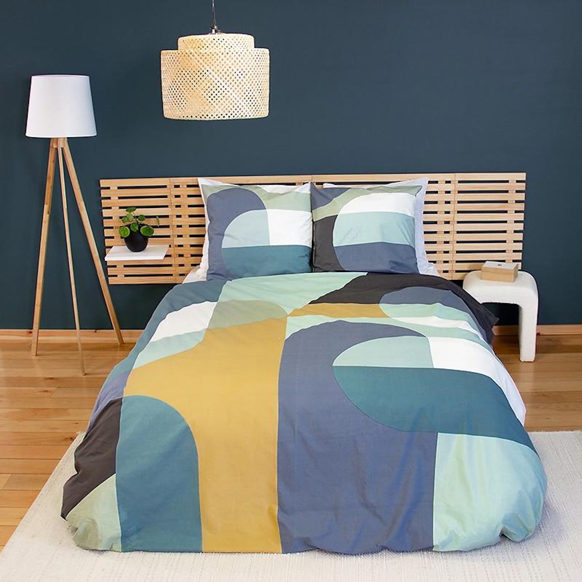 Home collection Parure De Couette 3 Pcs 260x240 100% Coton 57 Fils, Joelle