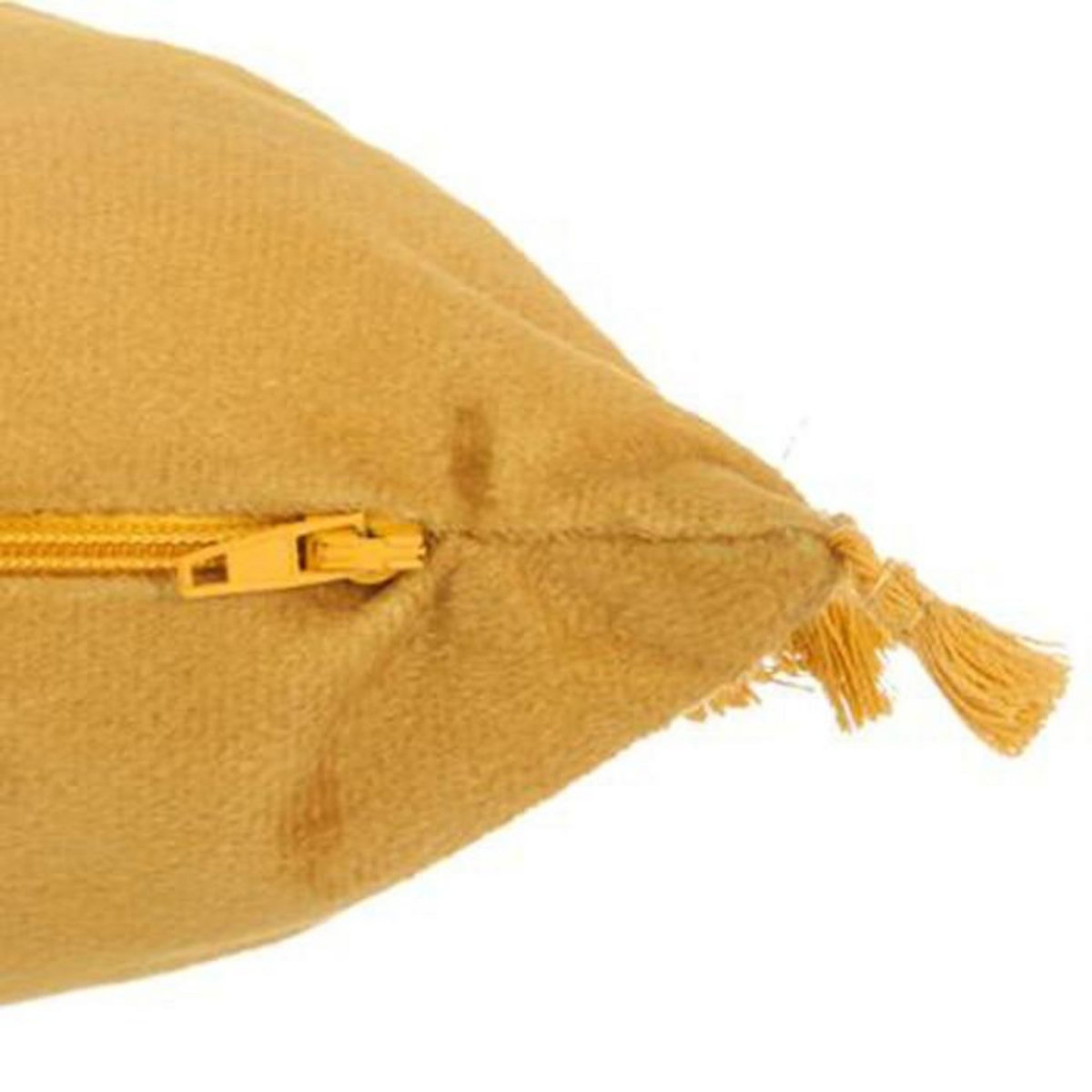 ATMOSPHERA Coussin Déco à Pompons  Ocea  30x50cm Ocre