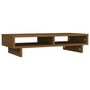 Voir la diapositive 2 : VIDAXL Support de moniteur Marron miel 60x27x14 cm Bois de pin solide