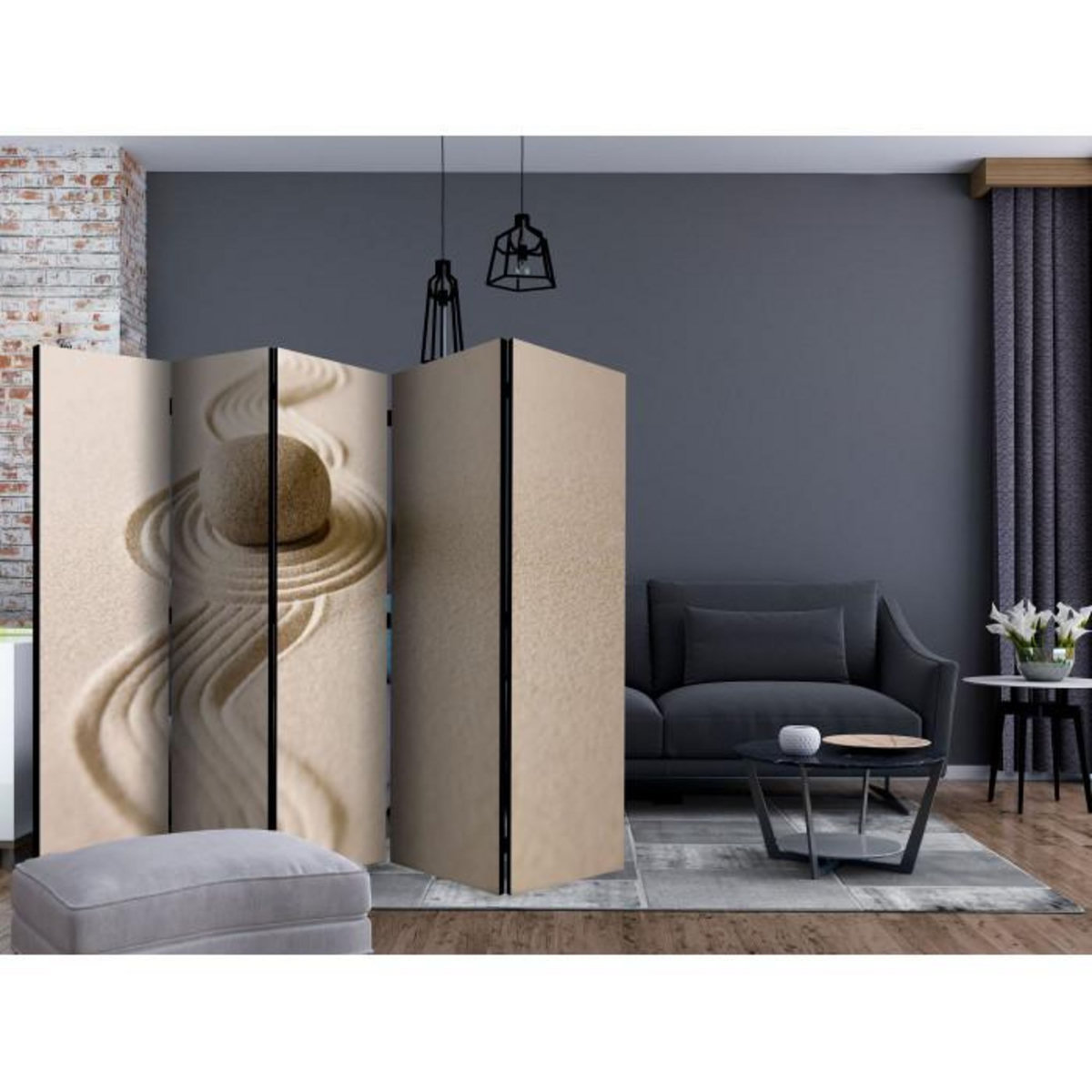 Paris Prix Paravent 5 Volets  Zen : Balance  172x225cm