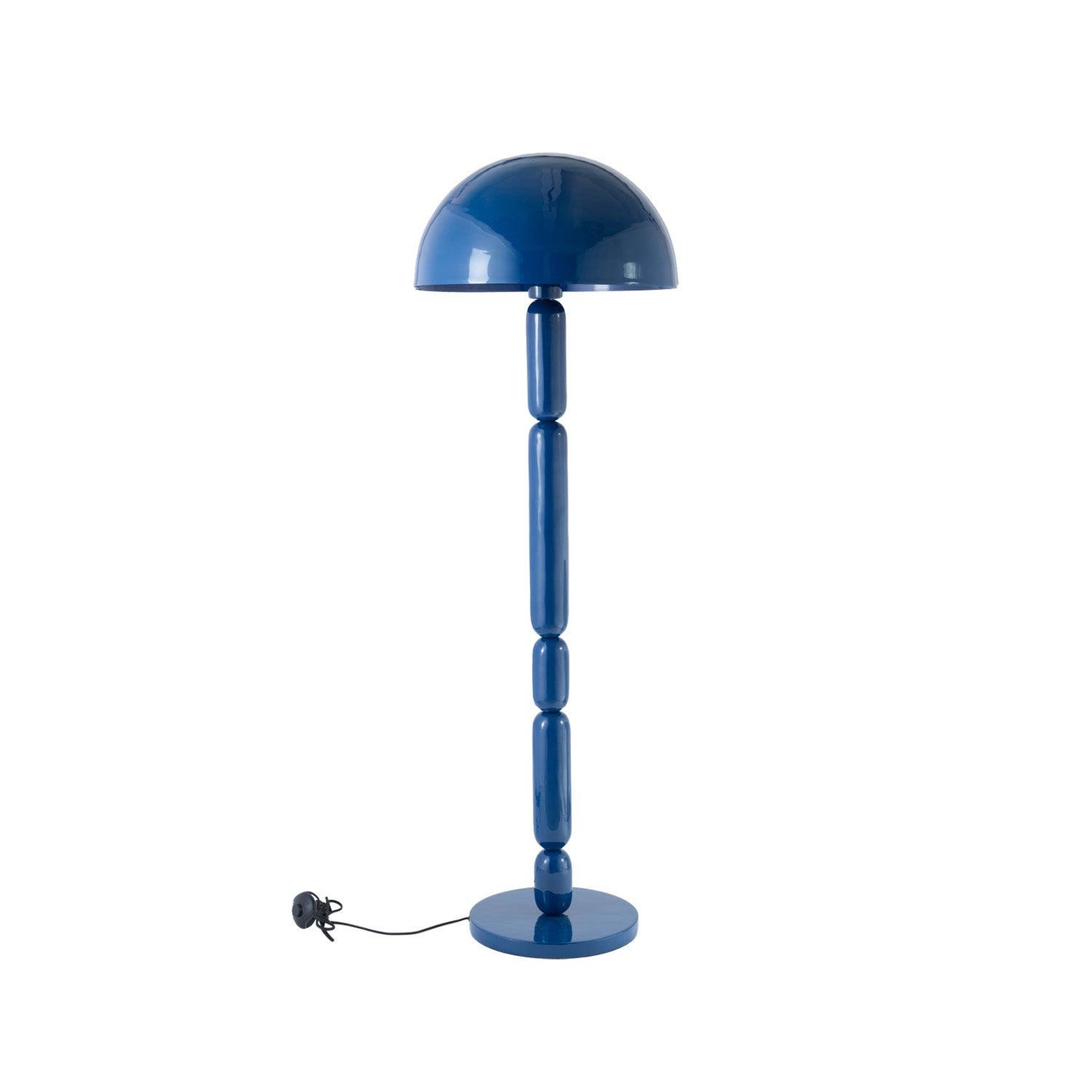 MAISON PAVANE Lampadaire en bois et métal bleu foncé-romy