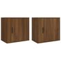 Voir la diapositive 2 : VIDAXL Tables de chevet murales 2 pcs Chene marron 50x30x47 cm