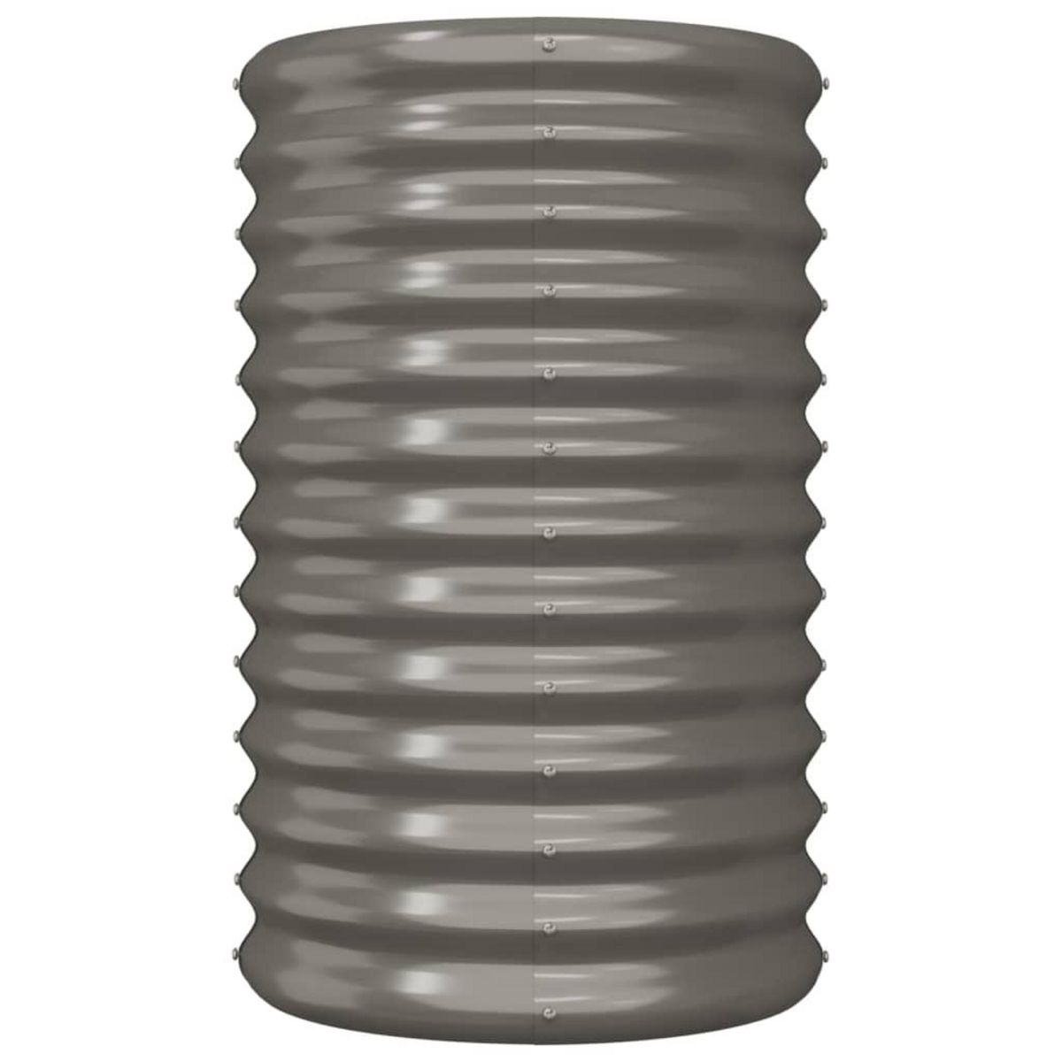 VIDAXL Jardiniere de jardin Acier enduit de poudre 40x40x68 cm Gris