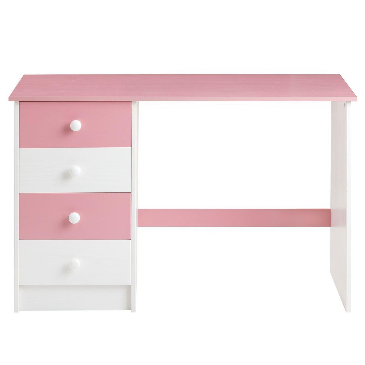 IDIMEX Bureau en pin ARNE avec 4 tiroirs