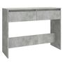 Voir la diapositive 2 : VIDAXL Table console gris beton 100x35x76,5 cm bois d'ingenierie