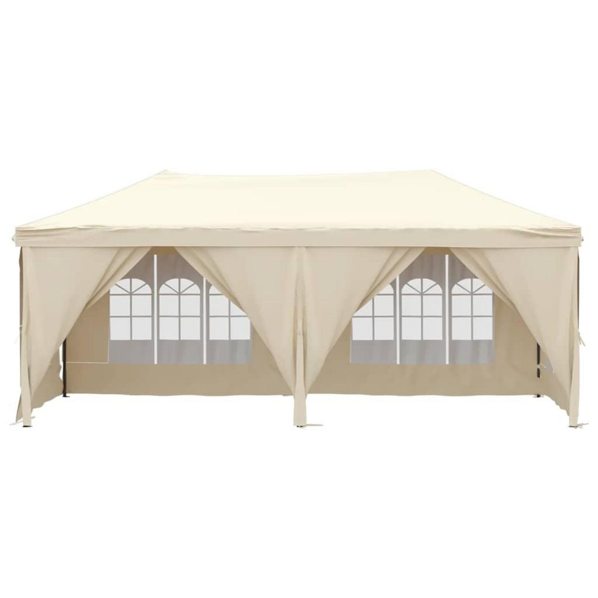 VIDAXL Tente de reception pliable avec parois Creme 3x6 m