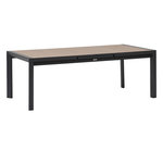 HESPERIDE Table de jardin rectangulaire extensible alu Evasion 8/10 places effet bois - Hespéride
