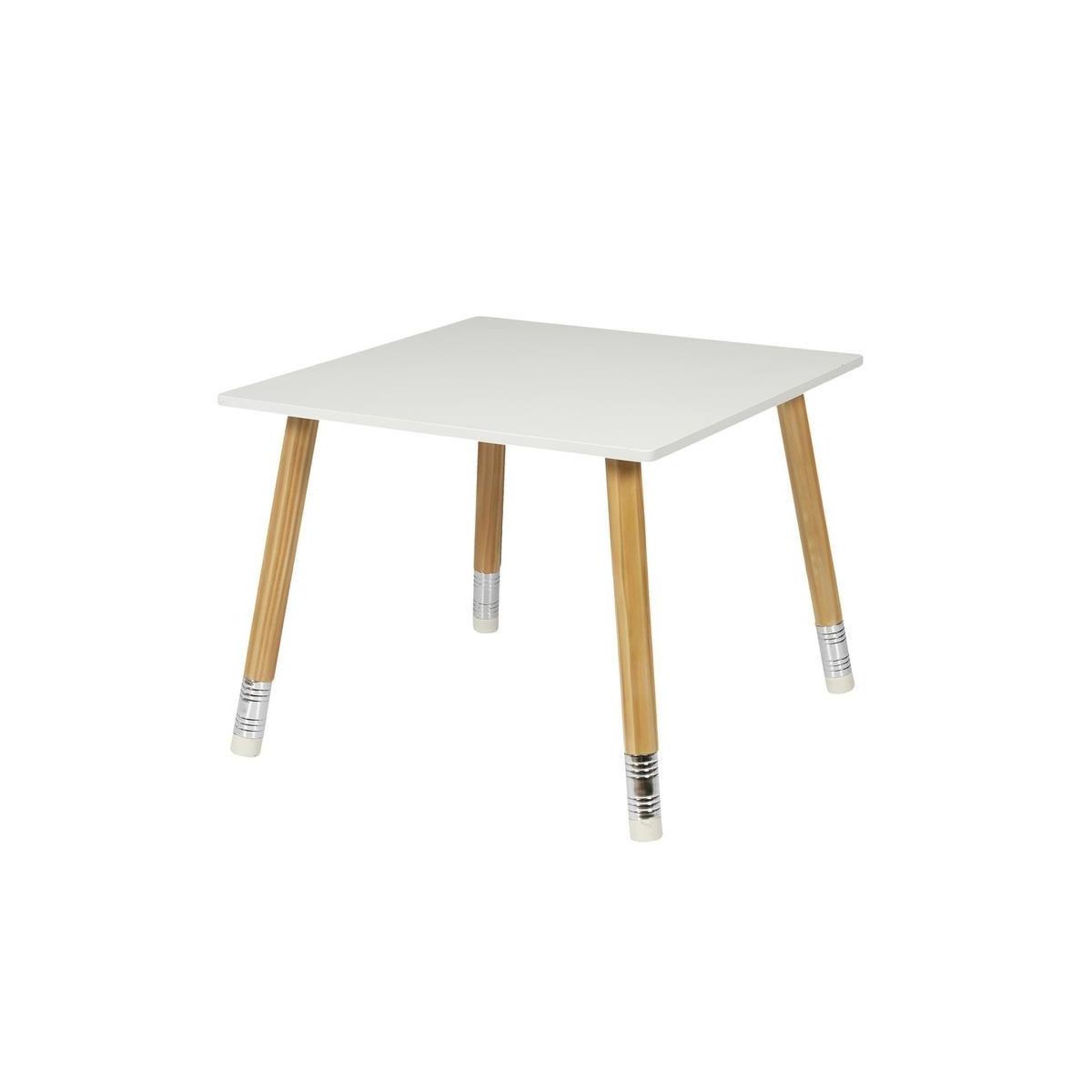 Voir la diapositive 4 : HOME DECO KIDS Table & 2 chaises enfant  crayon  60cm blanc