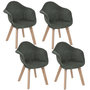 Voir la diapositive 1 : TOILINUX Lot de 4 Chaises pour enfant Lena avec Accoudoir