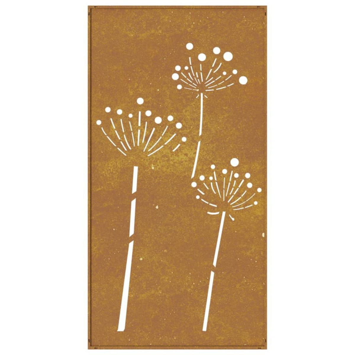 VIDAXL Decoration murale jardin 105x55 cm acier corten design de fleur