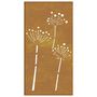 Voir la diapositive 5 : VIDAXL Decoration murale jardin 105x55 cm acier corten design de fleur