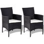 Voir la diapositive 2 : VIDAXL Salon de jardin 4 pcs avec coussins Resine tressee Noir