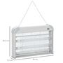 Voir la diapositive 3 : OUTSUNNY Outsunny Lampe UV anti-insectes anti moustique tue mouche électrique destructeur d'insectes 20 W gris