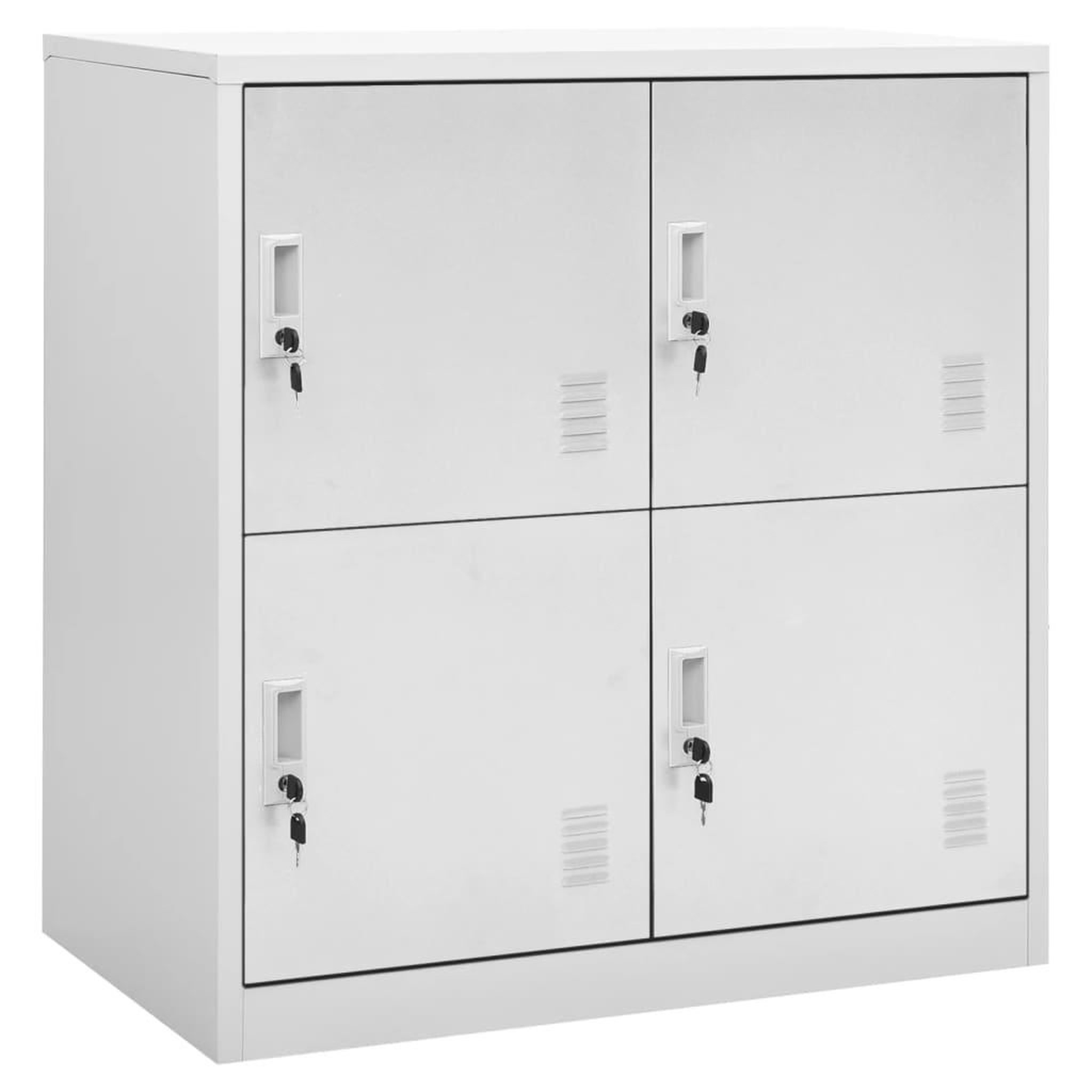 Voir la diapositive 2 : VIDAXL Armoires a casiers 2 pcs Gris clair 90x45x92,5 cm Acier