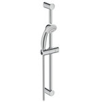 Porcher Barre de douche AQUA, douchette 2 jets - 61 cm - chrome