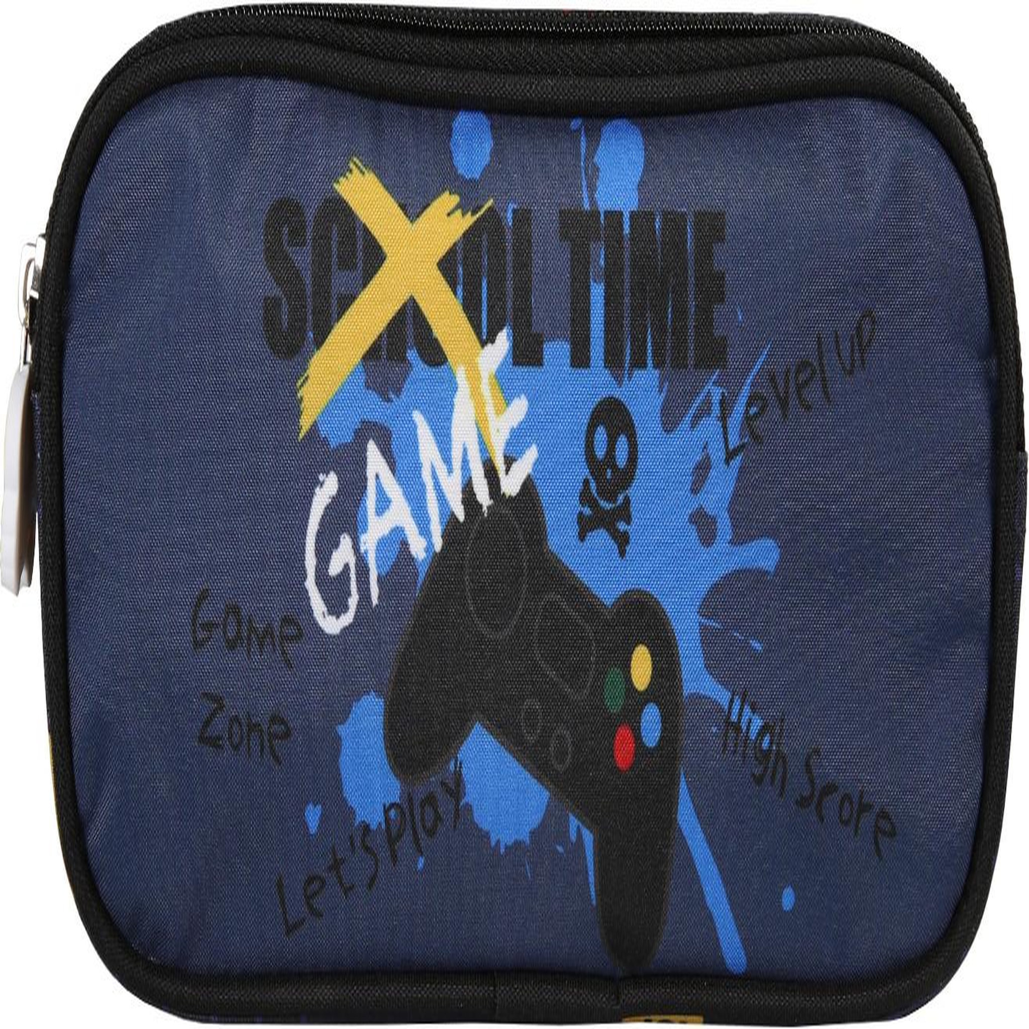 Bagtrotter KIP - Trousse scolaire Rectangulaire School Time - Bleu/Noir - 2 Compartiments