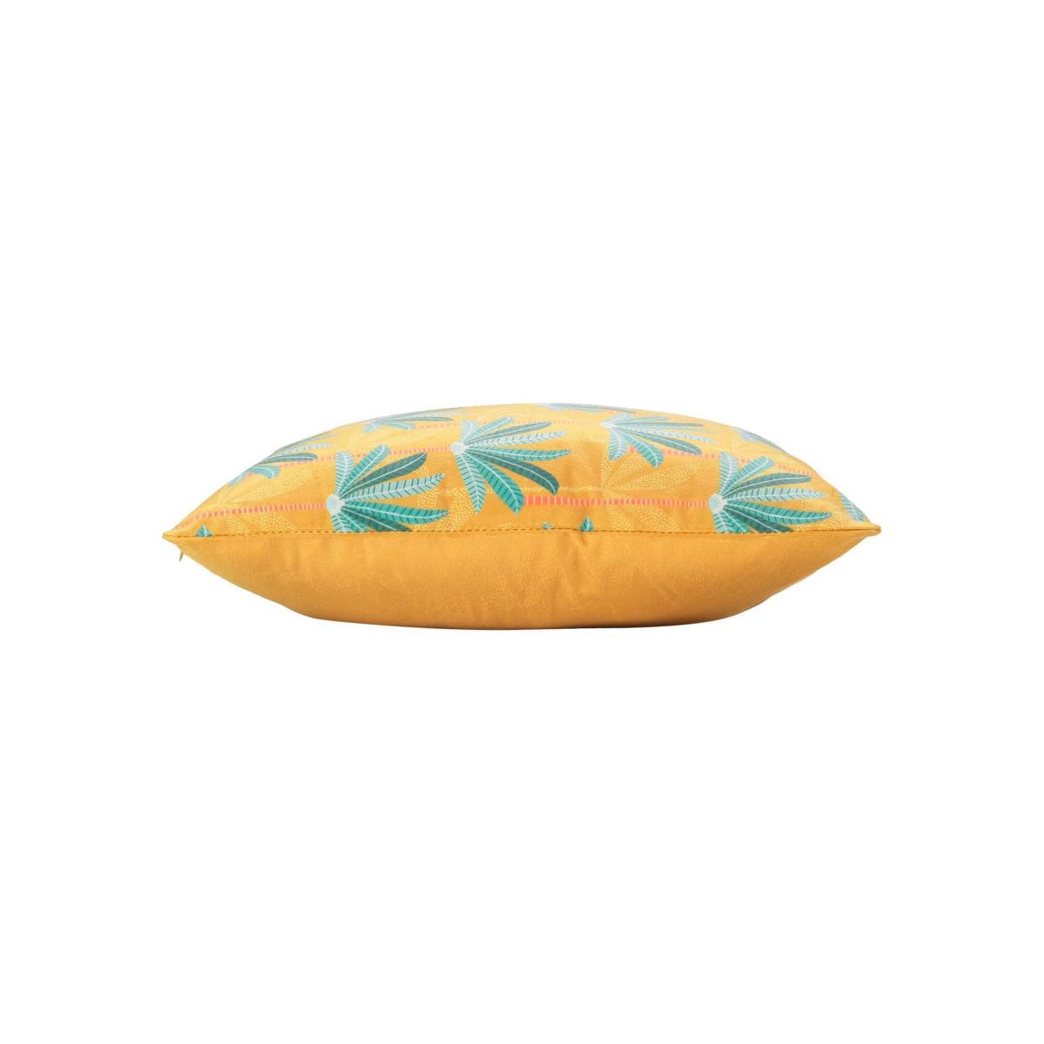 Voir la diapositive 2 : Douceur d'Intérieur Housse de coussin velours  oasis  40x40cm jaune
